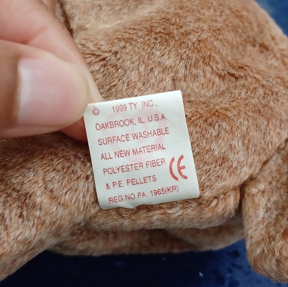 -Ty Beanie Baby - PECAN THE BEAR Beanbag Sitting Plush [Toy] - Picture 7 of 7